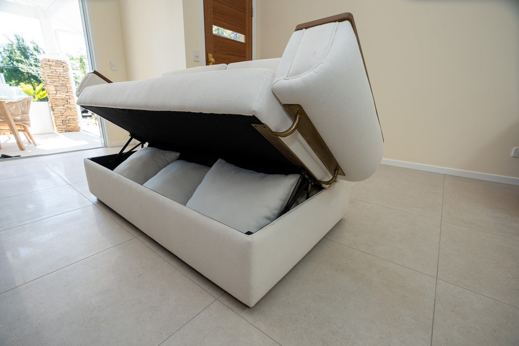 2 Seat Storage Sofa with storage arms and backrest Coming Soon